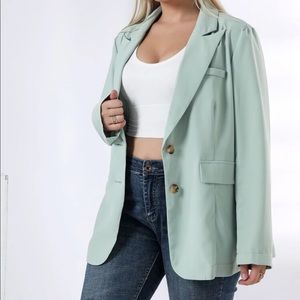 Shein Curve Double Breasted Blazer
